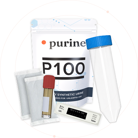 Attaching air-activated heater to P100 vial — temperature strip showing 90–99°F