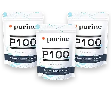 P100 — 3 Pack by Purine — three complete powdered synthetic urine kits
