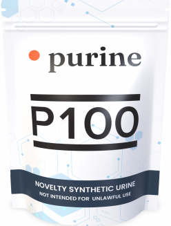 P100 Powdered Synthetic Urine Kit by Purine — complete kit on white background